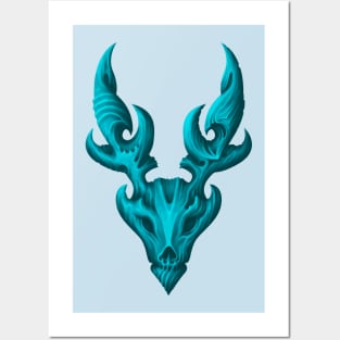 deer skull art Posters and Art